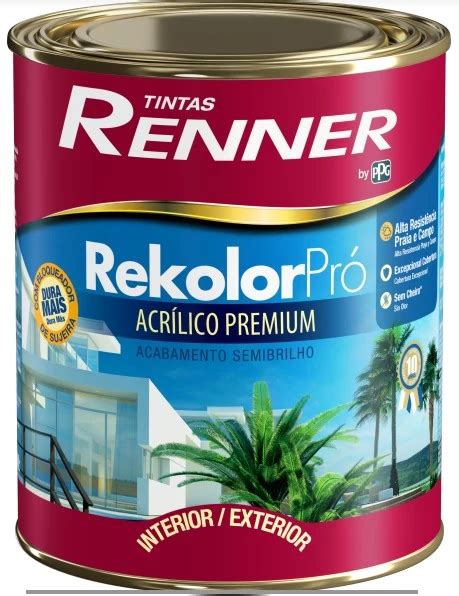 Tinta Acr Renner Rekolor Pro S b Branco 0 9l São Jorge