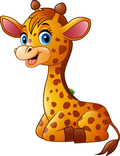 Jirafa Bebé De Dibujos Animados 9693339 Vector En Vecteezy