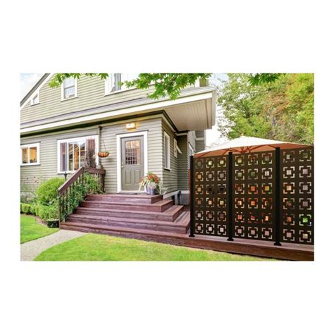 Sunbelly Privacy Screens 36 In X 68 In Bronze Aluminum Outdoor Cinder