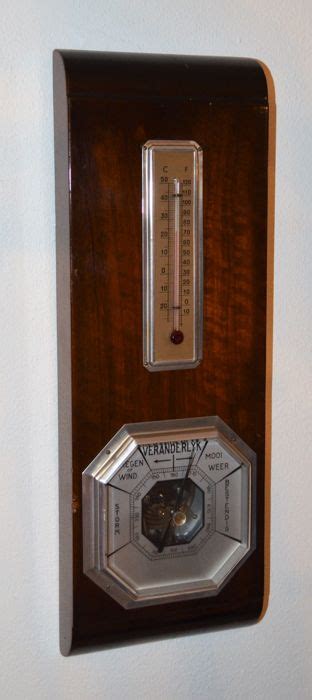 Art Deco Weather Station With Barometer And Thermometer Ca Catawiki