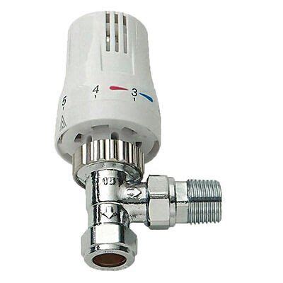 Thermostatic Radiator Valve Mm Mm X Angled White Chrome