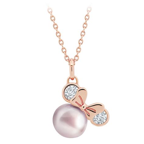 Minnie Mouse Icon Pearl Pendant Necklace By CRISLU Now Available Online