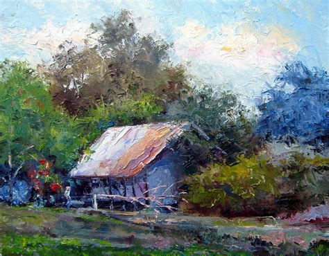 The Old Shack Painting By Mark Hartung Fine Art America