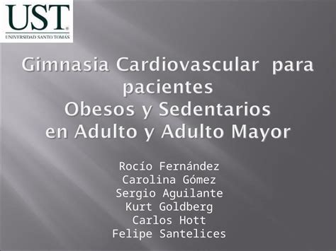 PPT Gimnasia Cardiovascular Para Pacientes Obesos Y Sedentarios En