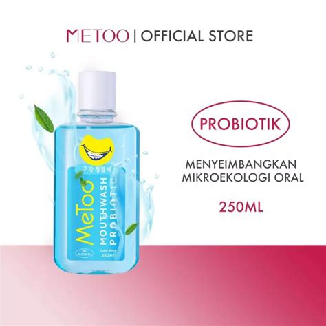 Jual Metoo Mouthwash Probiotic Cool Mint Isi 250ml Shopee Indonesia