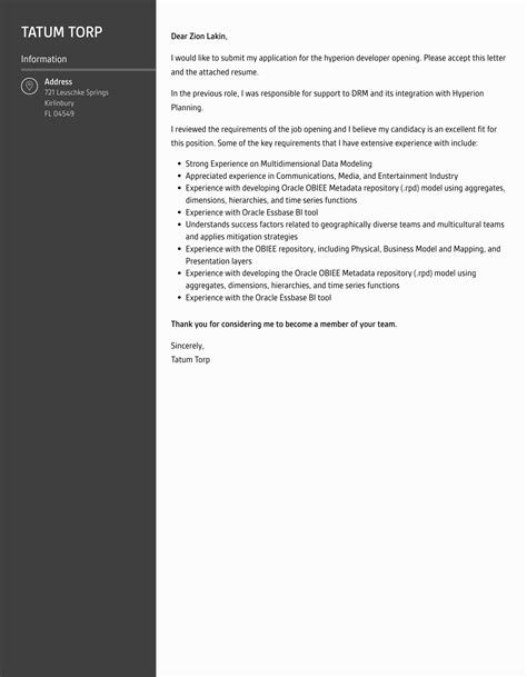 Hyperion Developer Cover Letter Velvet Jobs