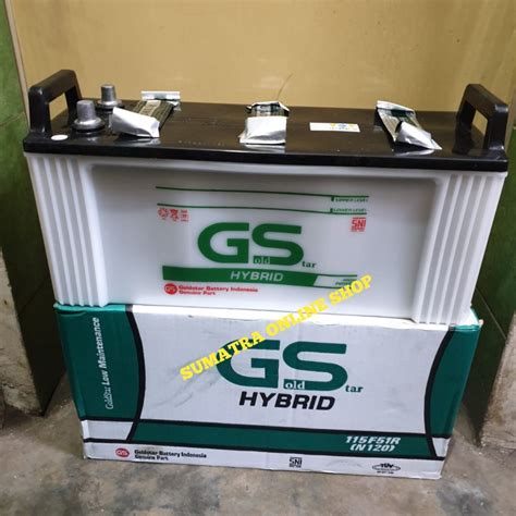 Jual Aki Mobil Battery GS GOLD STAR HYBRID PREMIUM N120 115F51 12v