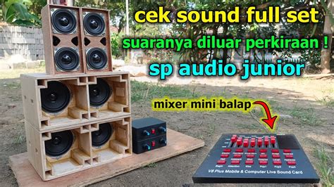 Cek Sound Full Set Miniatur Sound System Sp Audio Junior Spek Inch