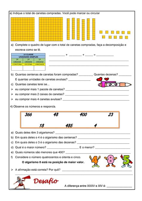 👍revisão De Matemática 3º Ano Atividade De Matemática Para Revisão No