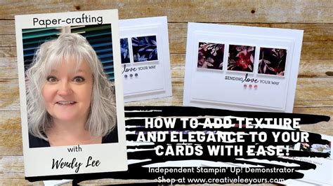 How To Add Texture And Elegance To Your Cards With Ease YouTube