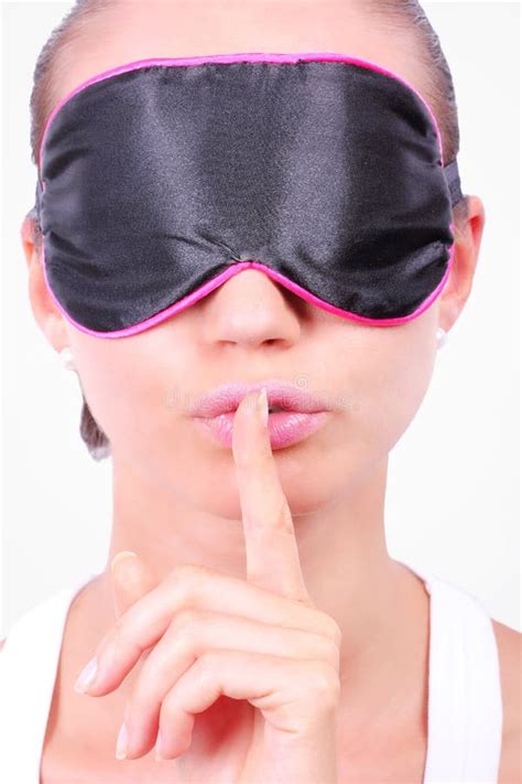 Woman In Sleeping Mask Stock Image Image Of Gesture 20966269