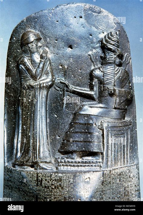 Law Code Of Hammurabi King Of Babylon Basalt 18th Century BC Detail