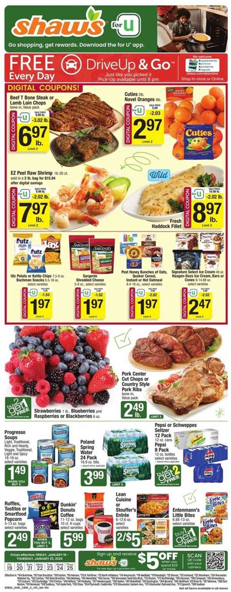 Shaws Ma Me Nh Ri Vt Weekly Ad Flyer Specials January To