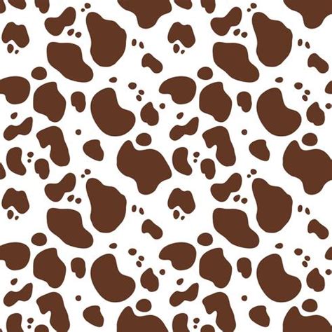 Seamless Hand Drawn Pattern With Cow Fur Repeating Cow Skin Background