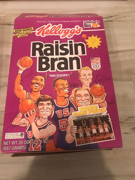 Kellogg S Corn Flakes Olympic Gold Basketball Box Cereal Larry