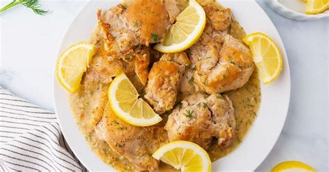 Lemon Dill Chicken Skillet 25 Minute Recipe Amira S Pantry