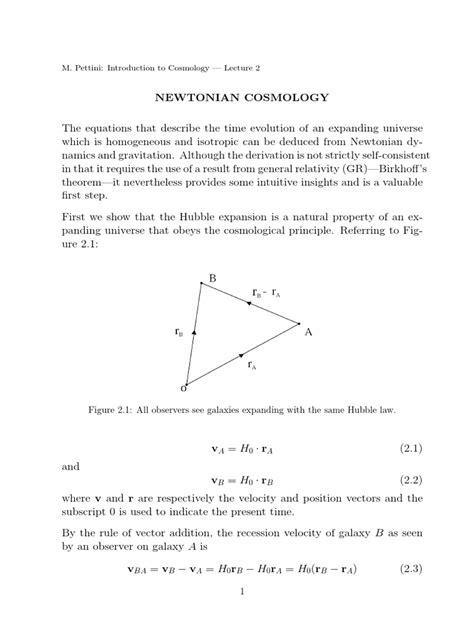 Newtonian Cosmology | PDF | Universe | Physical Cosmology