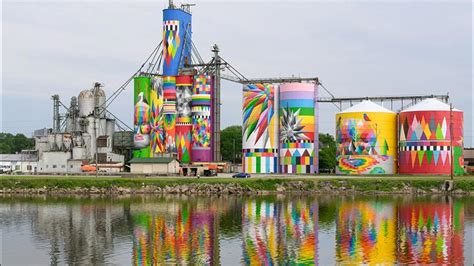 Artist Completes Giant Mural On Abandoned Michigan Silos Wzzm