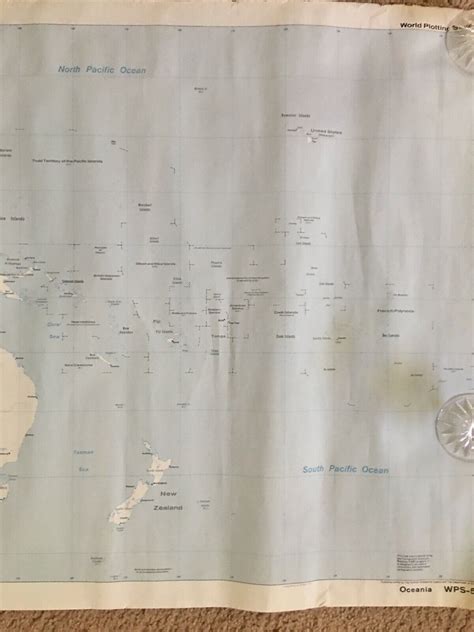 1974 World Plotting Map of OCEANIA prepared by the CIA & Dept of Defense | #4665205305