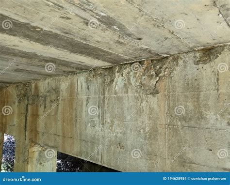 Concrete Cracking Under the Bridge Stock Photo - Image of block, lime ...