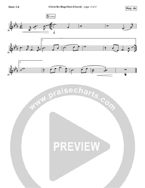 Christ Be Magnified Choral Anthem Satb French Horn Sheet Music Pdf