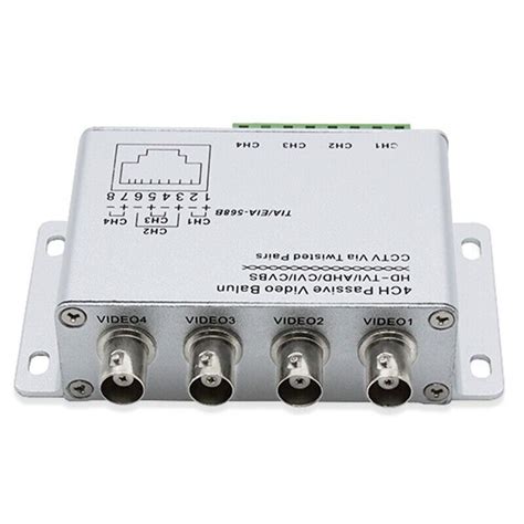 4ch Passive Video Balun For Tvi Cvi Ahd Cameras Cctv Via Twisted Pairs Utp7991 Ebay