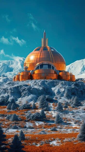 Premium AI Image The Orange Dome Of The World