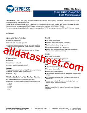 Mb A L Datasheet Pdf Cypress Semiconductor