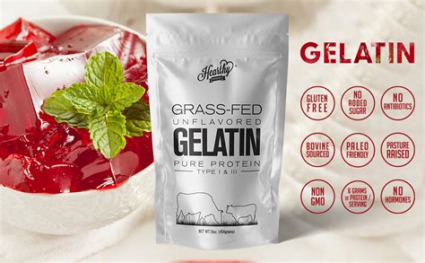 Hearthy Foods Beef Gelatin Powder Unflavored Gelatin Powder For Women