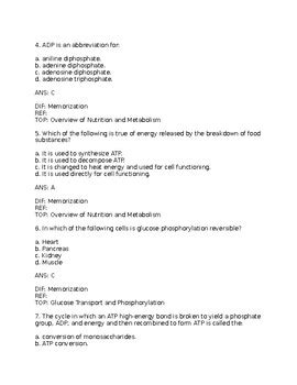 Anatomy Physiology Patton Thibodeau Chapter Nutrition Metabolism