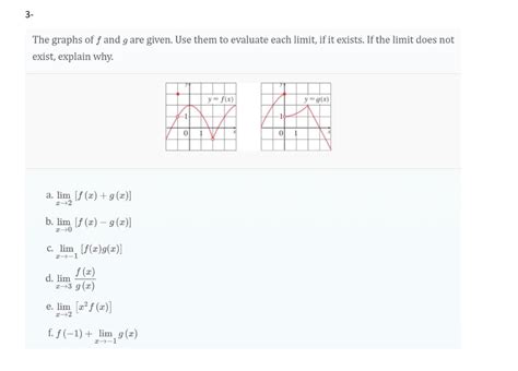 Solved The Graphs Of F And G Are Given Use Them To Evaluate