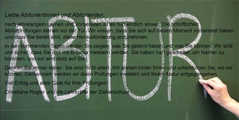 Viel Erfolg Und Alles Gute Ziehenschule Gymnasium Der Stadt