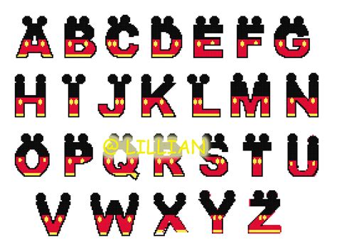 Mickey Mouse Alphabet Letters