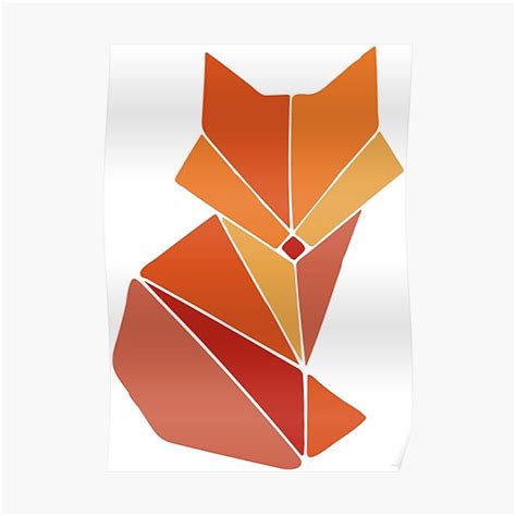 Cute Colorful Fox Origami Poster For Sale By Yaser Graphix Redbubble