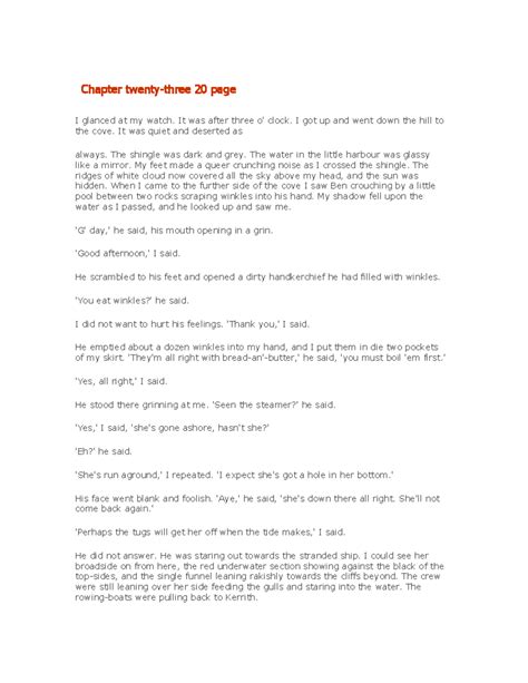 Chapter 23: Key Events and Revelations in the Narrative - Studocu