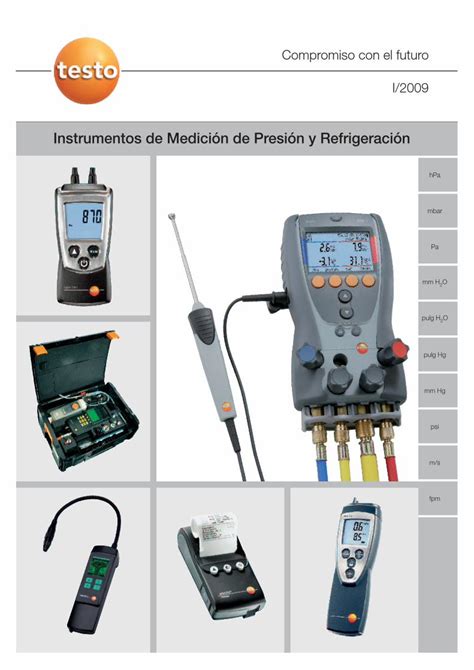 Pdf Instrumentos De Medici N De Presi N Y Refrigeraci N Mmhg Inhg