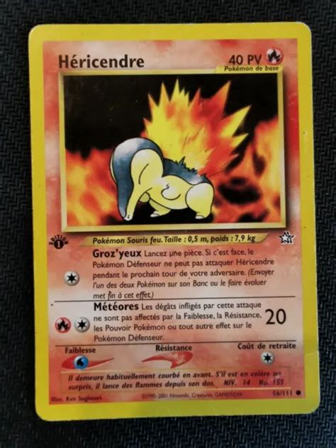 CARTE POKÉMON HÉRICENDRE 56 111 Edition 1 Neo Genesis Wizards VF EUR 9