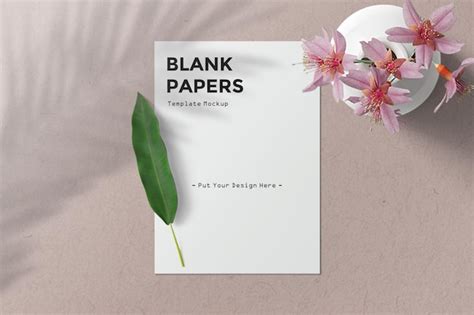 Premium PSD | Blank white papers template mockup