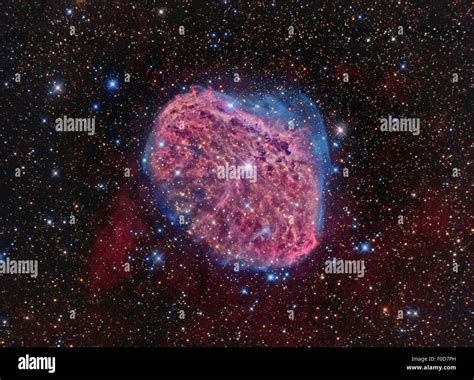 Ngc 6888 The Crescent Nebula In The Cygnus Constellation Stock Photo