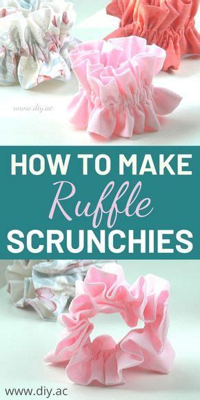 How To Make Ruffle Scrunchies DIY Hair Ties Tutorial For Beginners