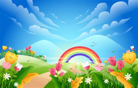 Fondo De Paisaje De Primavera Al Aire Libre 4961752 Vector En Vecteezy