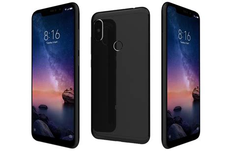 Xiaomi Redmi Note 6 Pro Black 3D CGTrader