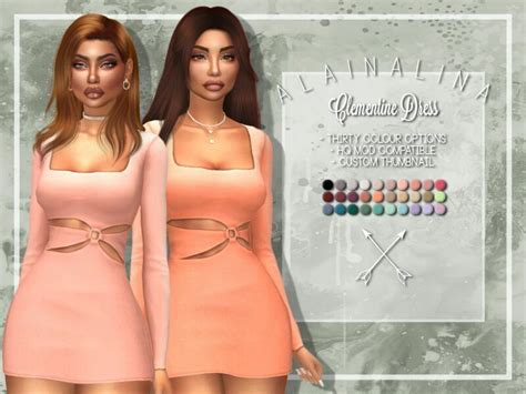 Clementine Dress By Alainalina Sims 4 Cc Download