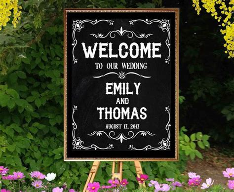 Printable Chalkboard Wedding Welcome Sign By PrintableMemoriesCo