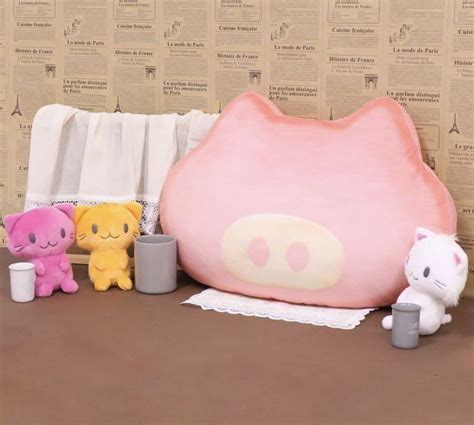 Toreba Exclusive Soft Pig Shaped Bread Cushion Strawberry Flavor On