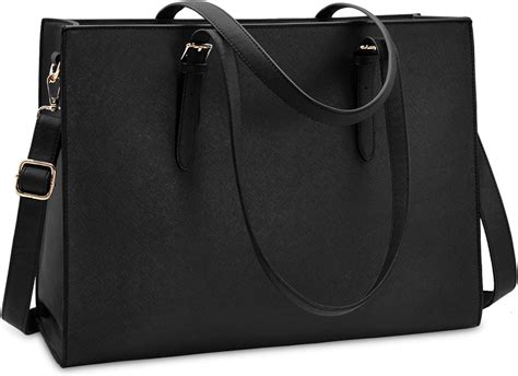 Nubily Leather Laptop Bag For Women Black L Buy Online At Best