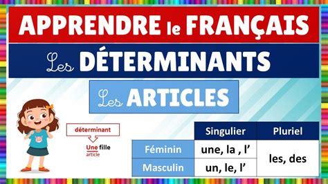 Les D Terminants Les Articles Youtube