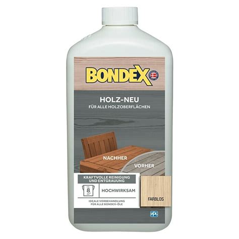 Bondex Holzreiniger Holz Neu L Farblos