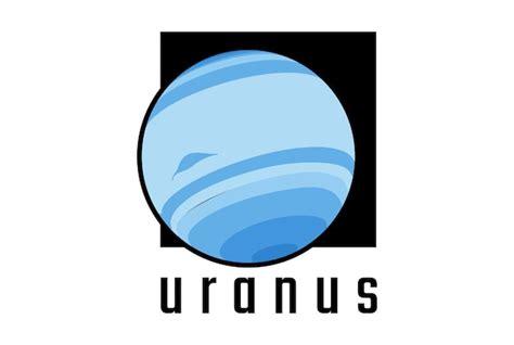 Premium Vector Vintage Retro Uranus Planet Symbol For Space Science