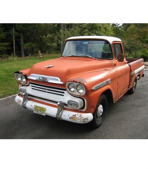 1959 Chevrolet 3100 Pickup Red Rwd Manual Fleetside Classic Chevrolet